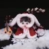 20CM Doll New Year's Clothing Hairy Mini Clothes High Quality Doll Plush Cloak  20cm Cotton Doll