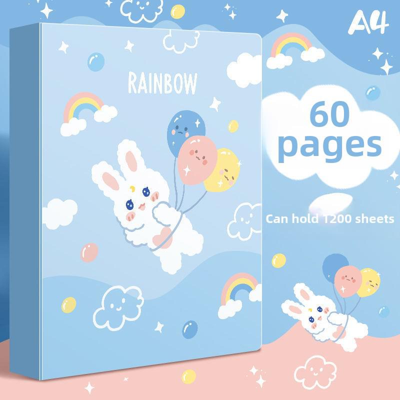 Папка для документов для студентов и офисов на 80 страниц с изображением испанского кролика A4