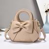 Elegant Korean Style Butterfly Knot Women's Bags Soft PU Leather Shoulder Bag for Women Fashionable Trendy Small Handbag women