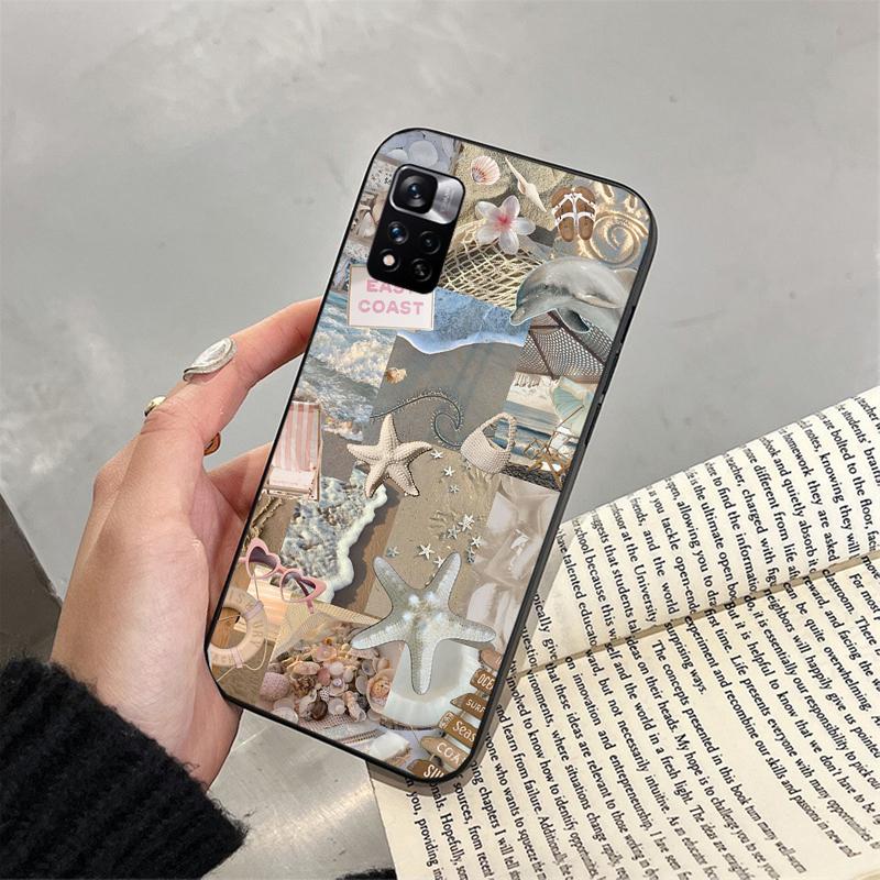 Чехол для телефона для Xiaomi Poco C71 15T 14T Pro Redmi note 15 14 14 13 Pro Redmi A5 15C 13C Ракушка жемчужная