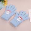 Winter Children's Gloves for Boys and Girls In Autumn and Winter, Thickened and Warm, Clamshell Five-finger Cute Bear Knitted Wool for Girls
