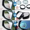 2PCS Wide Angle Blind Spot Mirors – 360° Adjustable HD Frameless Round Auxiliary Rearview Mirrors for Cars & Trucks