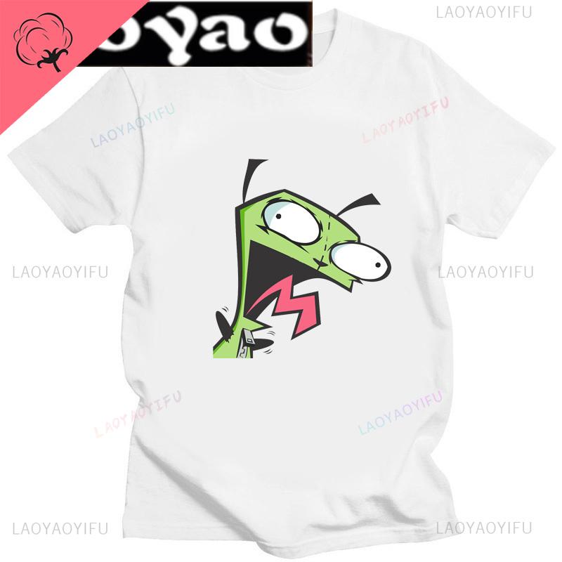 Аниме Invader Zim Invader Gir Graphic Tshirt Zim Image Cartoon T Shirt Unisex Unisex Cotton Tee Shirt Fashion Shirt Streetwear Tops Unisex