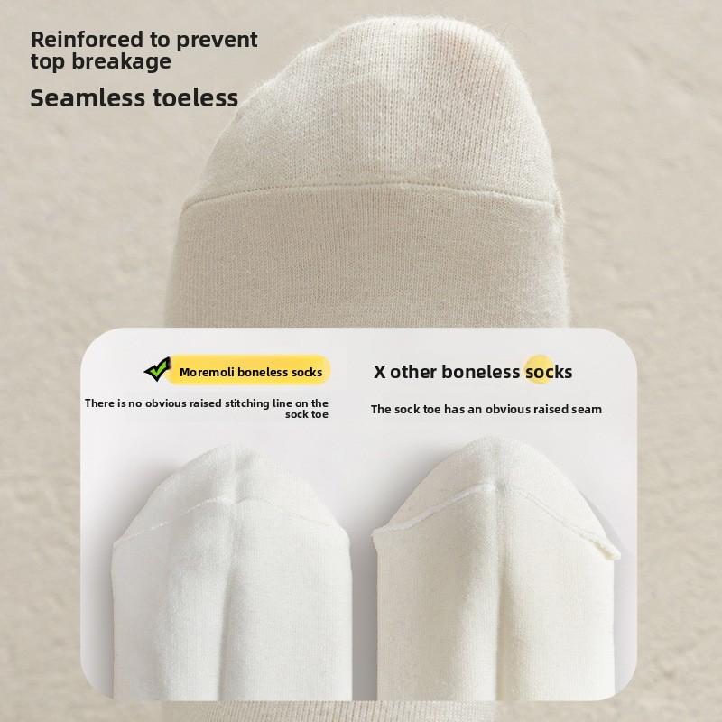 Носки White Pile Socks — легкие летние носки до середины икры, эластичные, без косточек, впитывающие пот и дышащие, для послеродового периода.