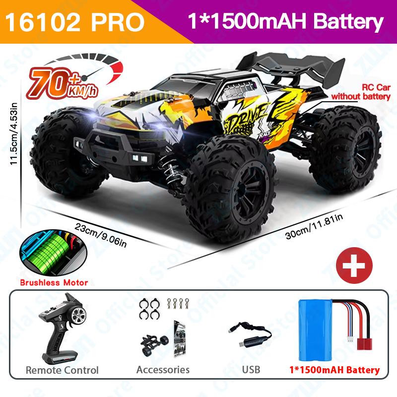 AAYB1 ZWN 1:16 70 км/ч или 50 км/ч 4WD RC автомобиль с дистанционным управлением LED автомобили высокоскоростной дрифт монстр-трак для детей против Wltoys 144001 игрушки