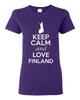 Женская футболка Keep Calm And Love Finland Страна Люди Нация Патриотическая Футболка Унисекс