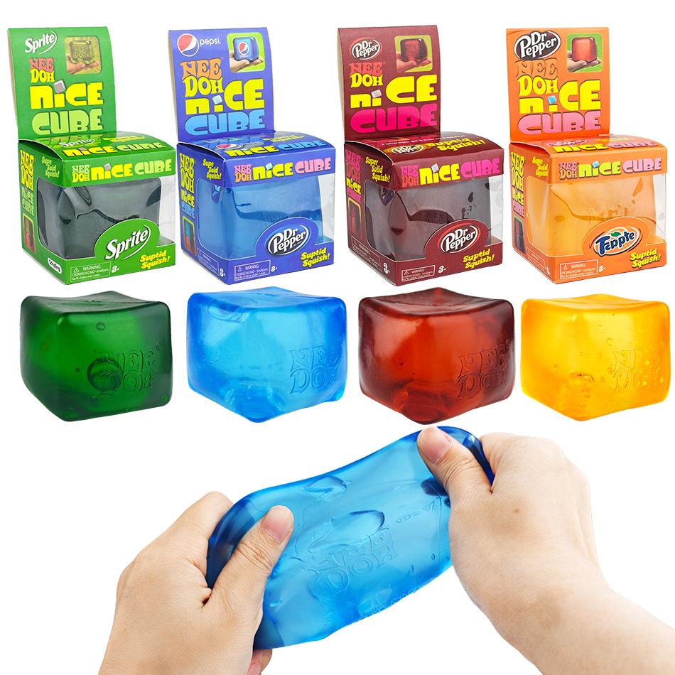 4 цвета Schylling Needoh Nice Cube, Сенсорные игрушки, Антистрессовые кубики, Пазл для снятия стресса, Снятие напряжения, Сувенир для детей