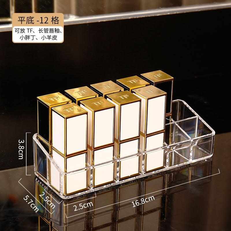 Коробка для хранения помады Прозрачный акриловый контейнер для хранения косметики Прозрачный держатель для макияжа Коробка для демонстрации блеска для губ Органайзер для туалетного столика
