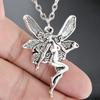 Stylish Retro Butterfly Elf Necklace Femme Punk Hip Hop Flower Fairy Pendant Necklace
