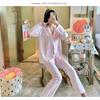 Большие размеры женские брюки с длинным рукавом пижамы пижамы однотонные белые пижамы Mujer спальня домашняя одежда женская пижама