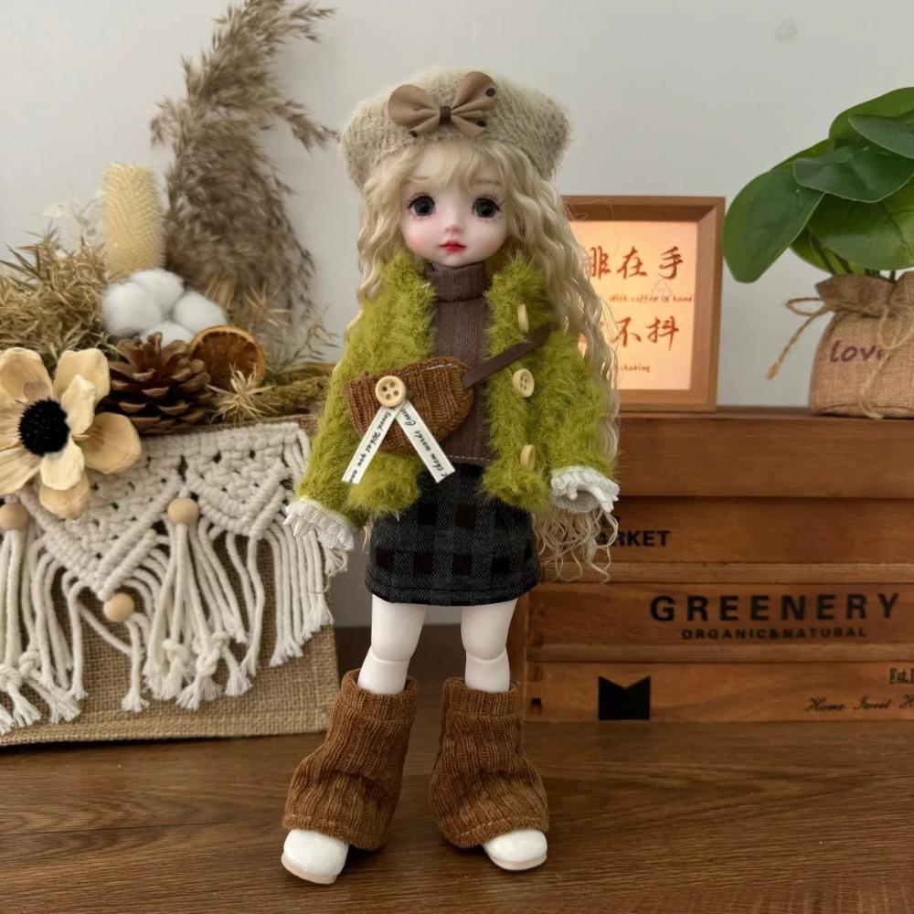 1/6 Doll Clothes Set 30cm Fashion Cute Outfits - Soft Hat+ Top+Skirt Stylish Clothing for 30cm Dolls Accessories (Only Clothes)