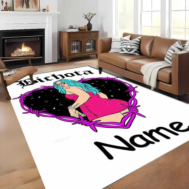 Custom personalization singer Karol G Area Rug - Perfect For Kitchen, Bathroom,Laundry Room Decor Large Size Available,Gift All Seasons