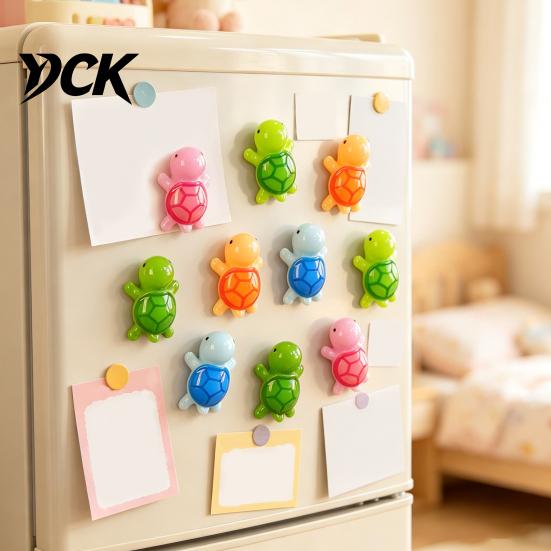 Room Aesthetic Accessories 5Pcs Mini Resin Turtle Refrigerator Magnet, Colorful Tortoise Fridge Decor Home Office Kitchen Locker Decorative