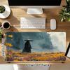 Samurai Flowers Xl Gaming Mouse Pad Nonslip Rubber Base Stitched Edge Waterproof Desk Mat For Pc Laptop Gamer Office Computer Accessories C927566