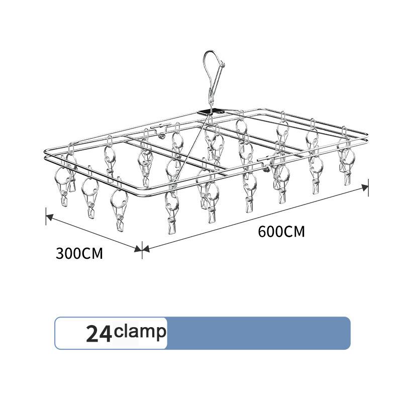 Вешалка для одежды с несколькими зажимами, складная и утолщенная, 24/40/52, с зажимом для носков, ветрозащитная вешалка для одежды