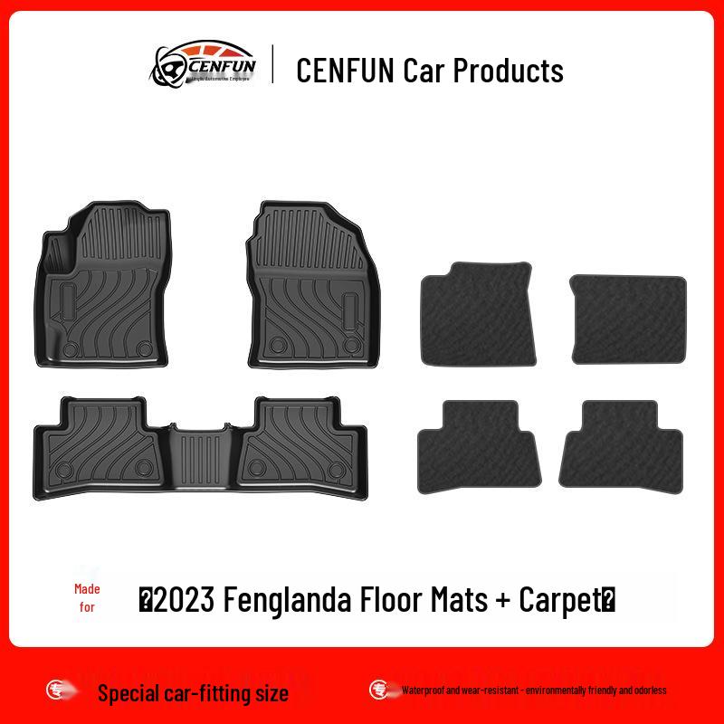 Экологичные водонепроницаемые коврики TPE для пола для Toyota Frontlander 2022 - Противоскользящие и износостойкие.