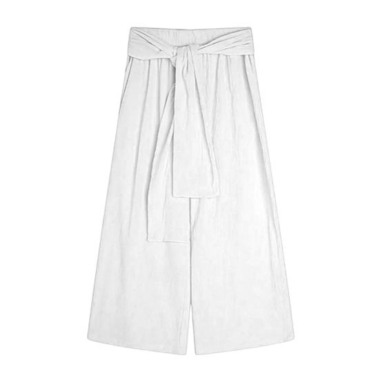 Yousheng Men Pants with Pockets Solid Color Loose Fit Breathable Soft Elastic Waist Simple Casual Pants Streetwear Vintage Outfit