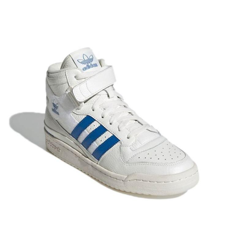 adidas Forum Mid White Blue Bird Кроссовки унисекс Cloud-White Gold-Metallic Gum GX1021