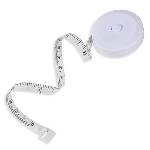 Benrii 2m White Tape Measure with Double-Sided Graduations and Retractable Button for Sewing, Tailoring, and Sewing, Compatible with Inches and Centim