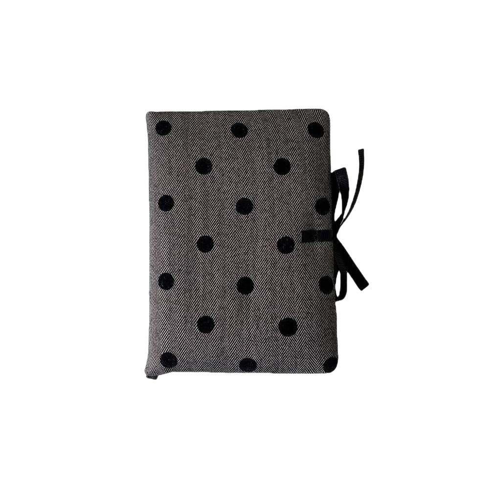 Учебные бумаги Тканевые ремешки Блокнот Серая обложка в горошек Корейский стиль Блокнот Студент