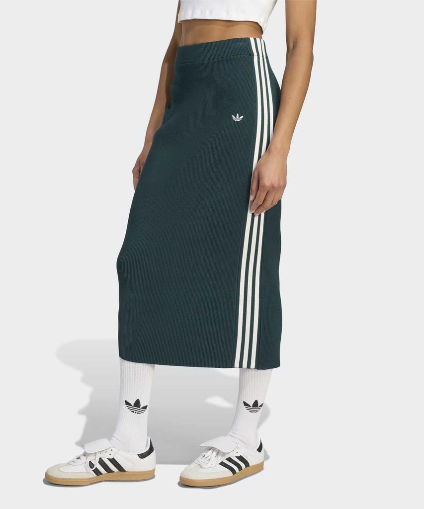 Вязаная юбка Adidas с тремя полосками - Зеленый / Jw2662