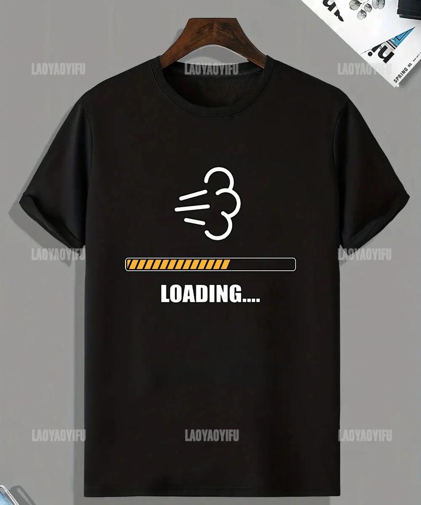 Humor Warning Fart Now Loading Please Stand Back Graphic T-shirt Woman Casual O-neck Loose Tees for Summer Vintage Tops
