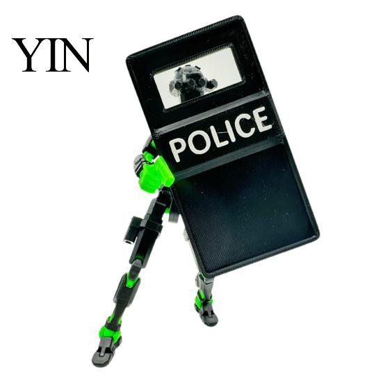 Decorative Soldier Figure Action with Accessories, Multi-Joints Movable Model, 3D Printed Articulated Dummy Robot for Desktop Decoration Display