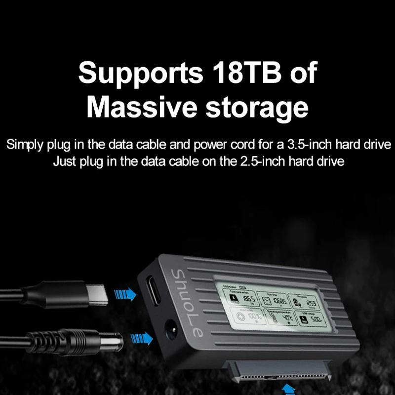 Адаптер-конвертер жесткого диска USB 3.0 - SATA IDE, кабель для 3,5-дюймового 2,5-дюймового HDD/SSD SATA III, адаптер жесткого диска для ноутбука