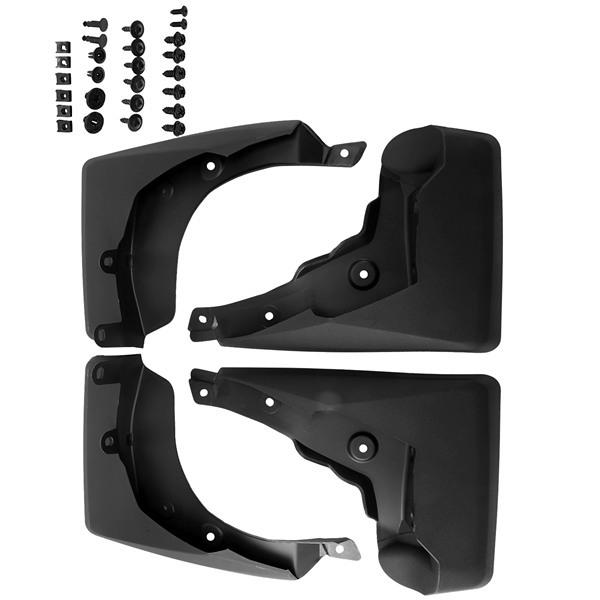 Set of 4 Black Plastic Mudguards for 2019 Toyota RAV4 (US) - Includes Shifters