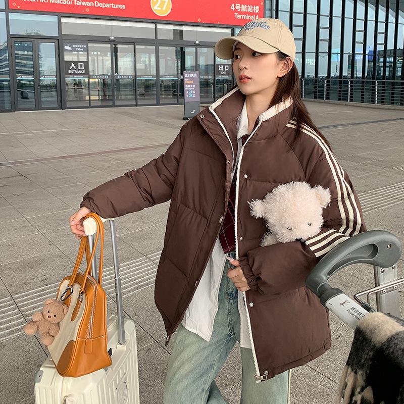 Новая хлопковая одежда женская одежда-хлеб стойка воротник студенты свободная зимняя хлопковая одежда утолщенные хлопковые куртки модные