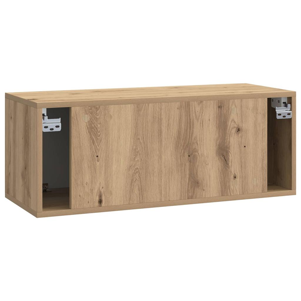 Wall Mounted TV Cabinet 78.5 x 31 x 30 cm Artisan Oak