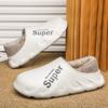 Winter Men Women Warm Slippers Plush Cotton Slippers Indoor Home Waterproof Non-Slip Shoes For Couples Bedroom Warm Shoes 36-47