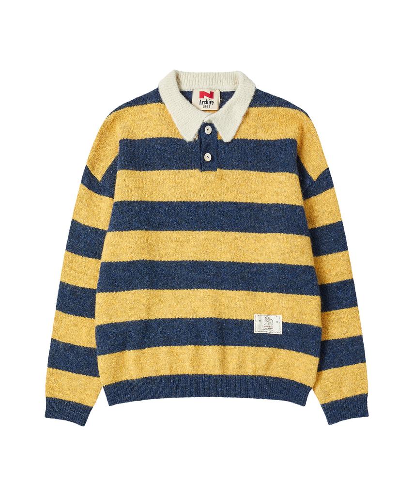 BEYOND CLOSET [Collection Line] New Gentle Rugby Polo Knit Yellow