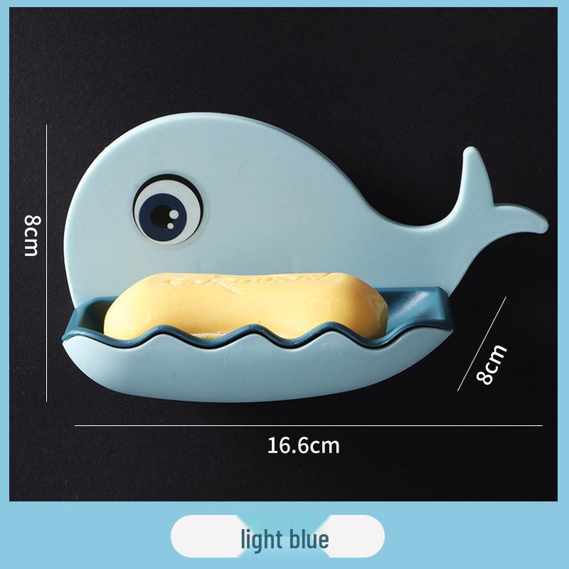 Мультяшная настенная двухслойная мыльница со сливом - полка для хранения в ванной комнате для общежитий