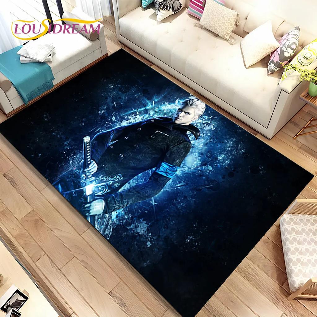 3D HD D-Devil May Cry DMC Game Gamer Коврик, Коврик для дома Гостиная Спальня Диван Коврик Декор, детский нескользящий напольный коврик