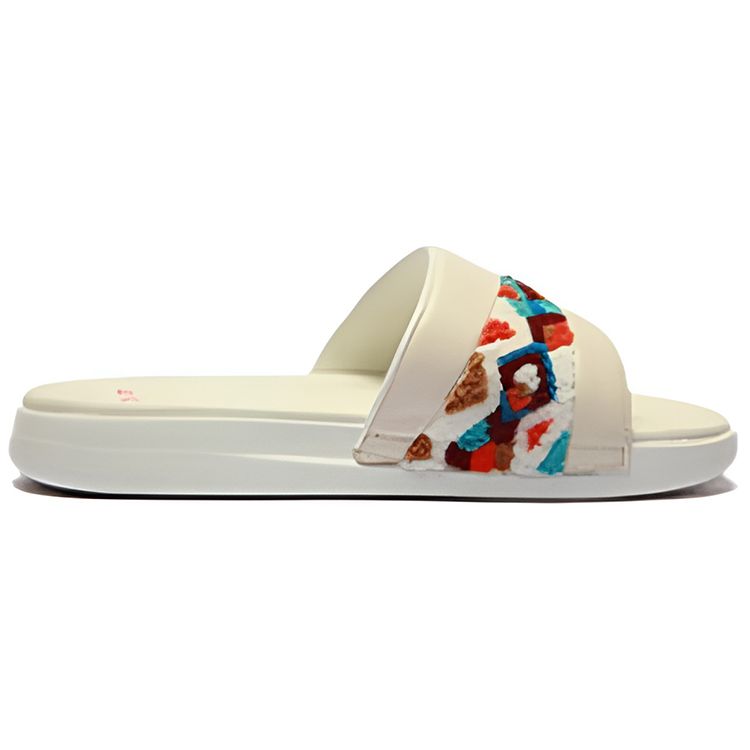 Li Ning Comfortable Versatile Silent Anti-Wear Slide Sandals Women Footwear Eggshell-Gray AZSS002-2