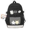 Women's Color Block Schoolbag Junior High School Students Large Capacity Backpack