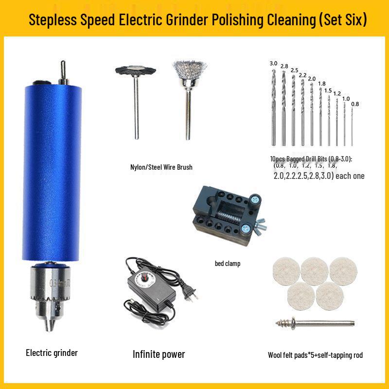 Compact Electric Handheld Grinder and Drill for Jade, Wood Carving, and Polishing