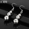 925 Sterling Silver 6 8 10mm Hollow Bead Pendant Piercing Fashion Wedding Jewelry
