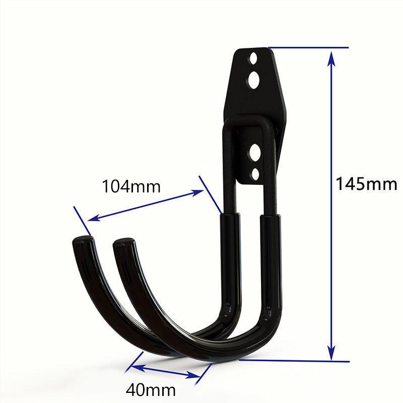 Сверхпрочный металлический крючок для гаража, настенное крепление, крючки для вешалок для велосипедов, настенное крепление, противоскользящий крючок для хранения лестниц, садовых инструментов