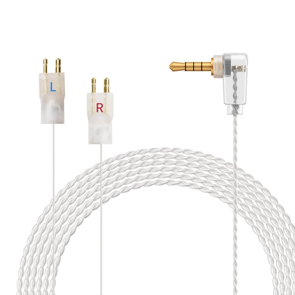 OKCSC Aurora Earphone Cable Replacement Cable for FitEar 2Pin Connector Balanced Connection 2 Cores High Purity OFC Silver Plated Compatible with