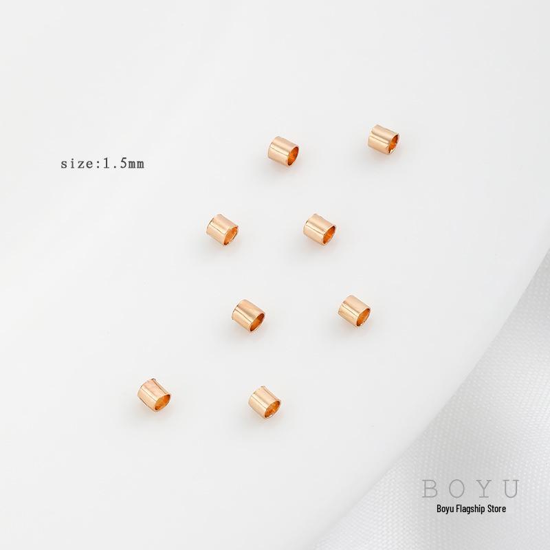 Застежка-зажим с позиционированием из 14-каратного золота для DIY жемчужного ожерелья - Защищающая цветная наконечник для бусин