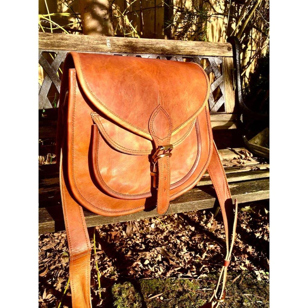 Кожаная седельная сумка среднего размера, седельная сумка в стиле ретро, ​​коричневое седло 11х9, возвращение к традиционной седельной сумке 70-х годов.. Каждому нужно седло, чтобы любить