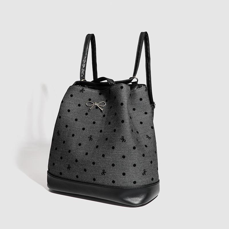 Сумка-тоут для студентов, рюкзак с бантом в горошек, сумка-тоут на одно плечо Niche