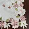 Polyester Floral Embroidery Table Mat - Western Style, Insulated & Hollow Design