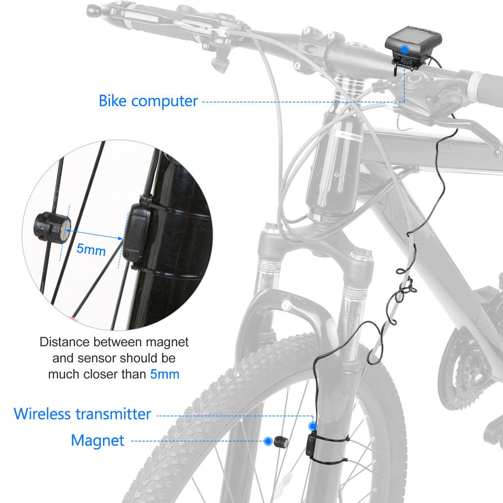 Lixada Велосипедный компьютер Велосипедный спидометр Одометр MTB Шоссейный велосипедный компьютер