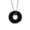 [M8834] - Black Silver 'Zen' Steel Necklace - 24 Mm