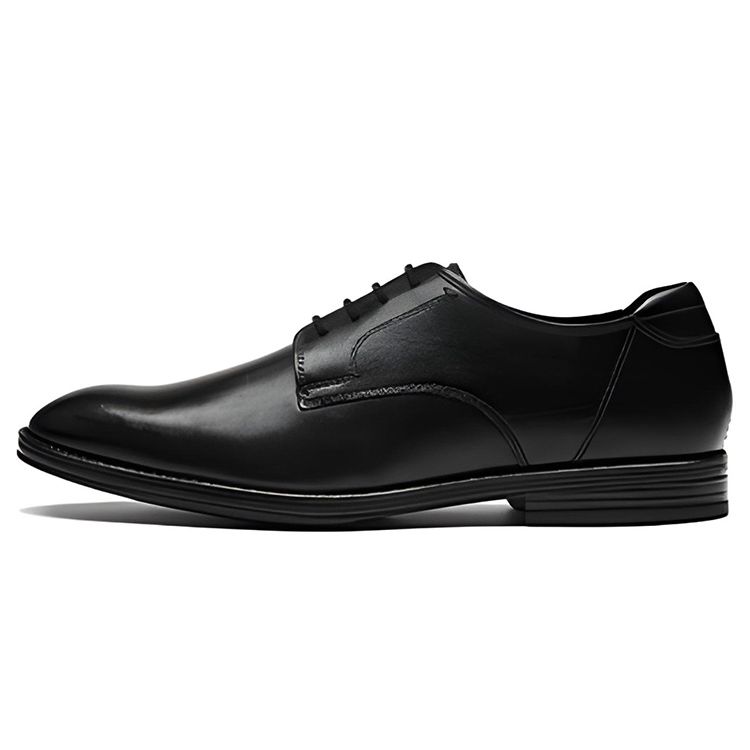 Clarks Удобные дышащие повседневные кожаные туфли с круглым носком мужские черные 261613037