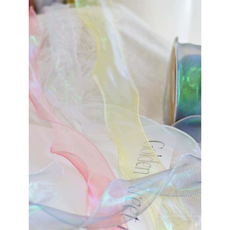 Flowers Gifts Ribbons Bouquets Cake Boxes Mesh Illusion Fish Tail Ribbons and Ribbons 4cm