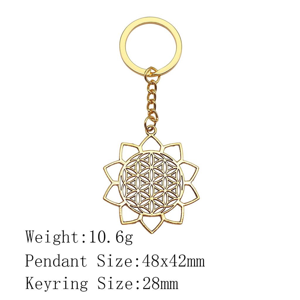 Новые поступления Брелок для ключей Женщина Цветок Жизни Брелок для ключей Biz Новинка в связках ключей